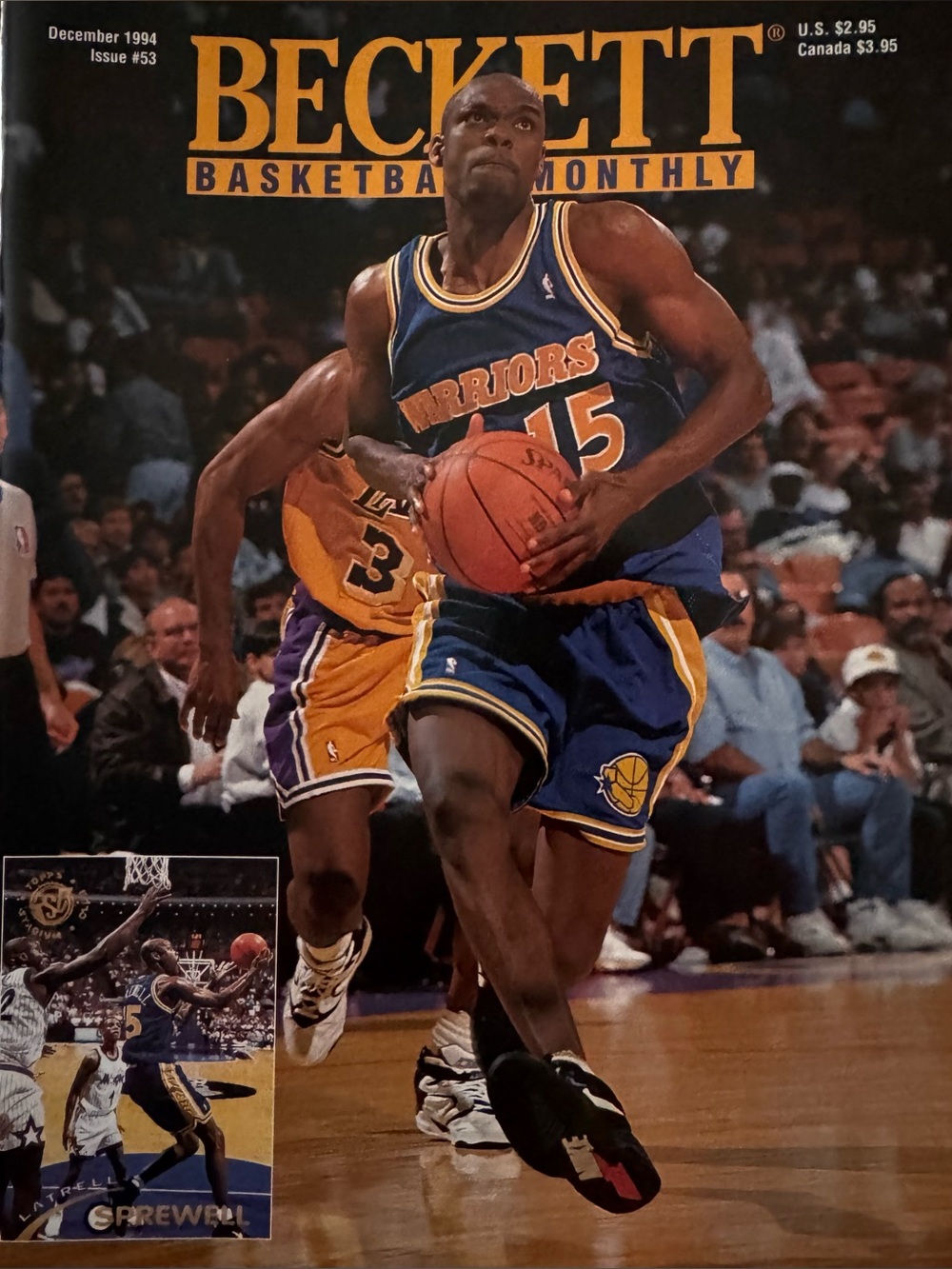 Beckett Basketball Monthly #53 December 1994 Latrell Sprewell